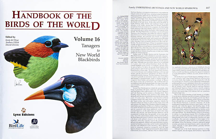 Handbook of the Birds of the World